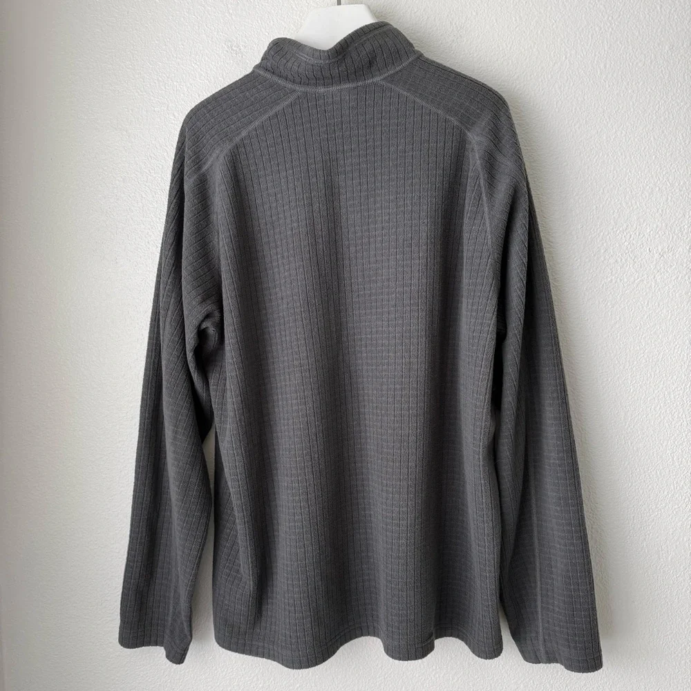 The North Face TKA 100 Glacier Grid Fleece Quarter Zip Pullover-Gray Men's XL